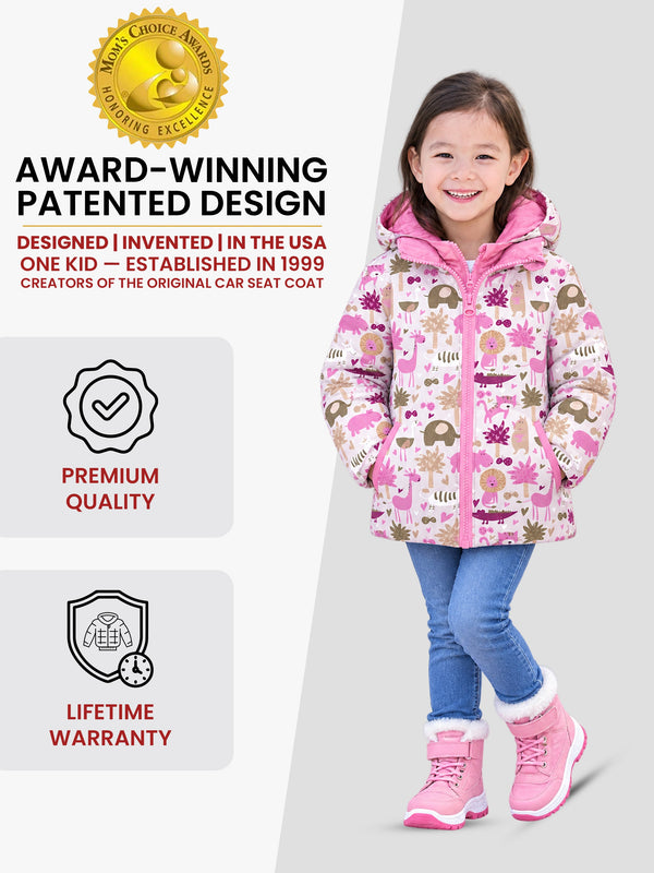 Car Seat Coat | The Road Coat Down - Safari Print
