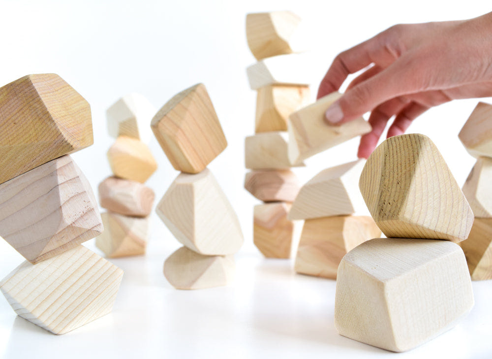 Natural set of 24 baby furniture pieces for a stylish and safe nursery.