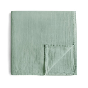 Mushie Organic Cotton Muslin Swaddle Blanket extra soft