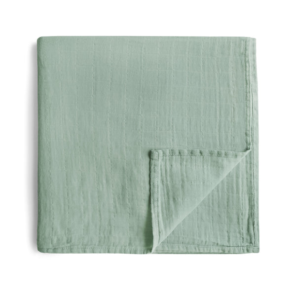 Mushie Organic Cotton Muslin Swaddle Blanket extra soft