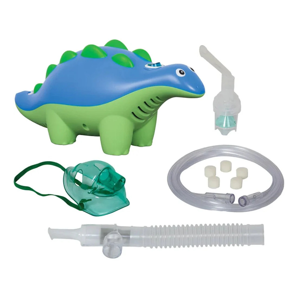 Roscoe Dinosaur Pediatric Nebulizer System with Disposable Neb Kit for kids' health and sleep support.