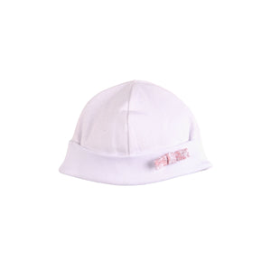 ROSE SWEET | Girls White Floral Velour Hat