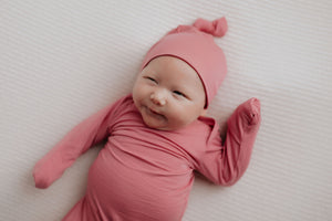 Rose Knotted Newborn Baby Gown