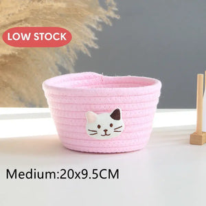 Round Storage Basket Multivariant Pink M