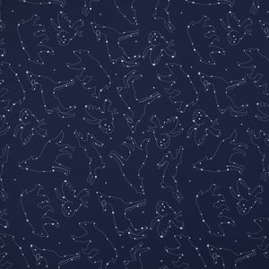 NoJo Super Soft Navy and White Cosmic Constellations Nursery Crib Fitted Sheet