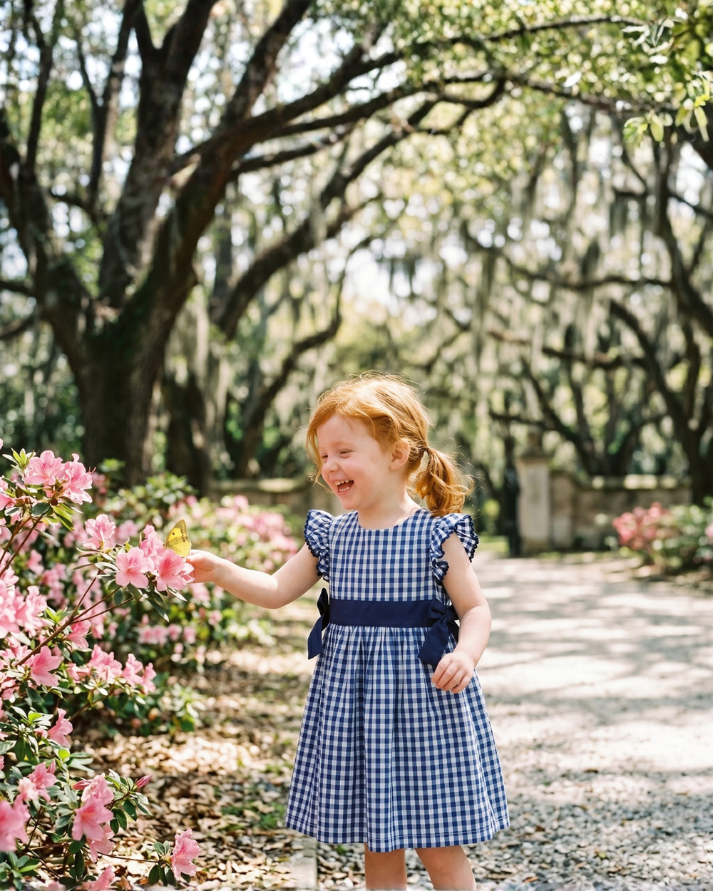 Royal Blue Gingham A-Line Dress for babies, perfect for stylish and comfortable wear.