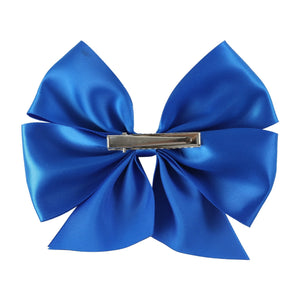 Royal Blue Satin Bow Hair Clip