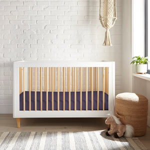 Cooling bamboo crib fitted sheet in angle 24, perfect for a comfortable and breathable baby sleep environment.