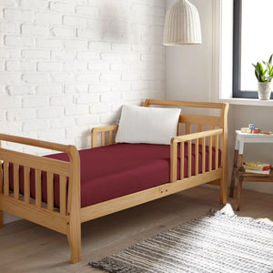 Cooling bamboo crib fitted sheet at a 20-degree angle, perfect for a comfortable baby sleep environment.