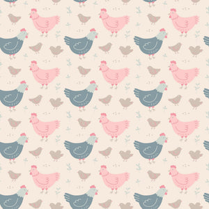 Pink Farm Hens Bamboo Ruffle Romper