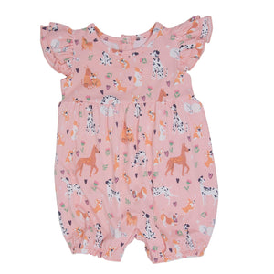 Dalmatian Poodle Puppy Ruffle Romper