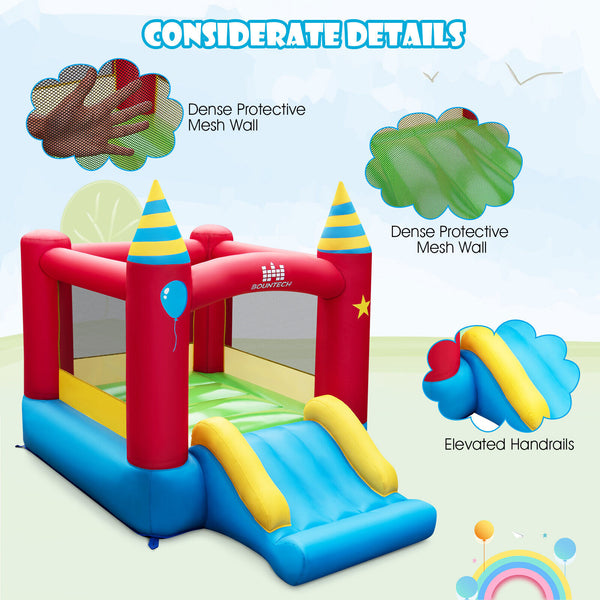 Kids Inflatable Bounce Castle Excluded Blower - Heavy-Duty