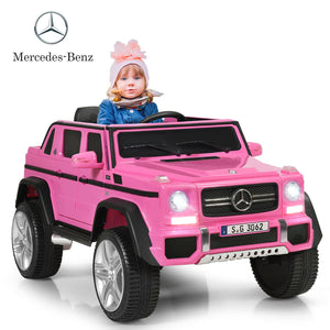 12V Licensed Mercedes-Benz Kids Ride On Car in Angle 28, perfect for young drivers' outdoor adventures.