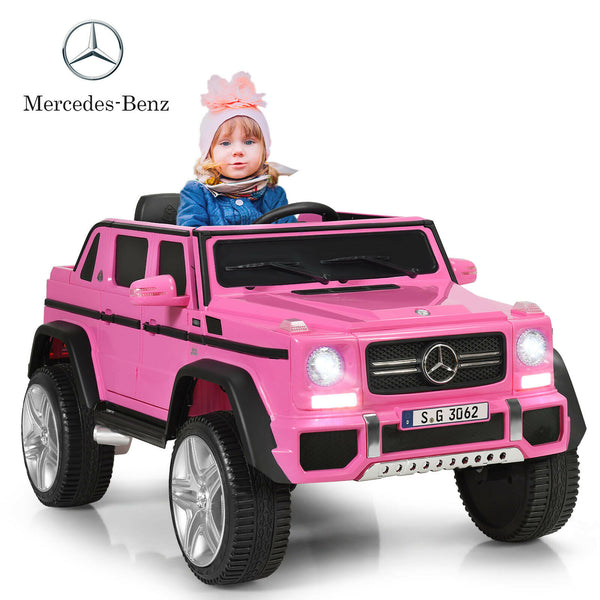 12V Licensed Mercedes-Benz Kids Ride On Car in Angle 28, perfect for young drivers' outdoor adventures.