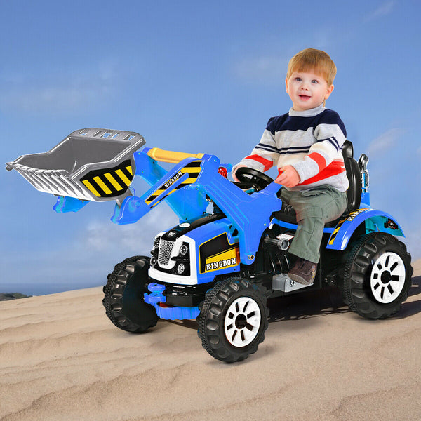 12V battery-powered kids ride-on dumper truck in angle 23, perfect for outdoor play and imaginative adventures.