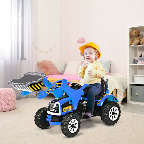 12V battery-powered kids ride-on dumper truck in angle 17, perfect for outdoor play and imaginative adventures.
