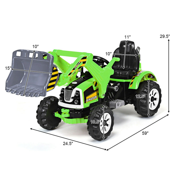 12V battery-powered kids ride-on dumper truck in angle 13, perfect for outdoor play and imaginative adventures.