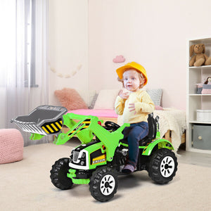 12V battery-powered kids ride-on dumper truck in vibrant colors, perfect for outdoor play and imaginative adventures.
