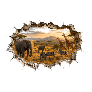 Safari 3D Wall Sticker - product only on white background
