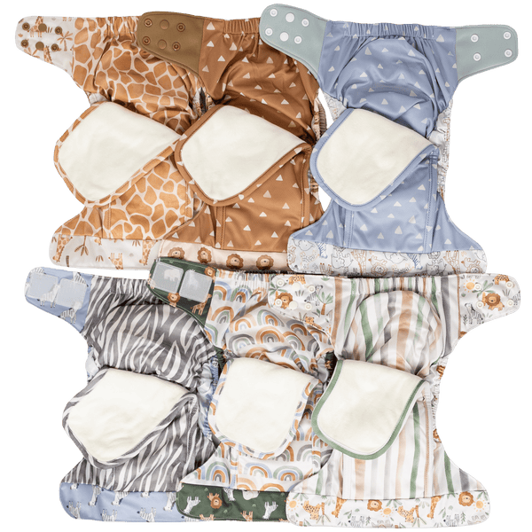Safari Dreams Ultimate AIO - Cloth Diaper Starter Bundles
