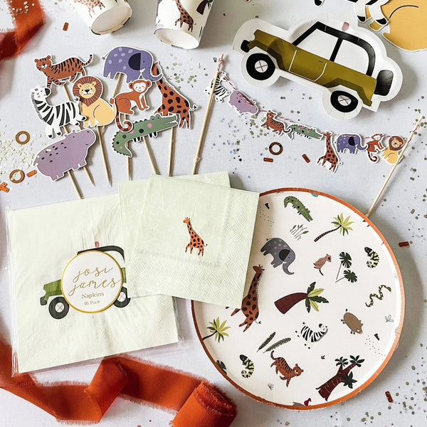Safari Large Paper Party Plate (8pcs)