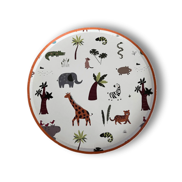 Safari Large Paper Party Plate (8pcs)
