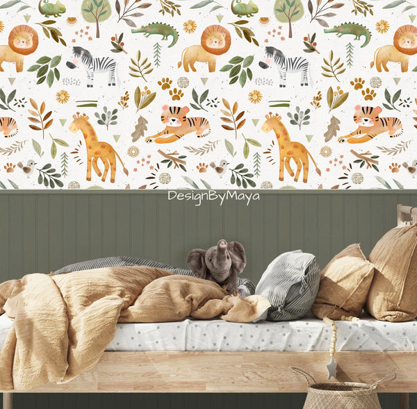 Arctic Animals Peel and Stick Nursery Wallpaper