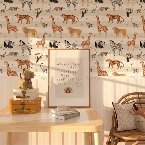 DesignByMaya Arctic Animals Peel and Stick Wallpaper 2 ft Panels