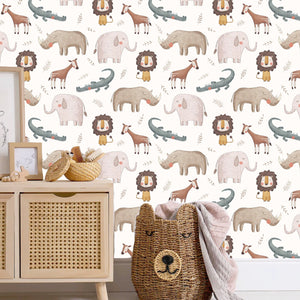 DesignByMaya Arctic Animals Peel and Stick Wallpaper 2 ft Panels