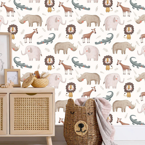 DesignByMaya Arctic Animals Peel and Stick Wallpaper 2 ft Panels
