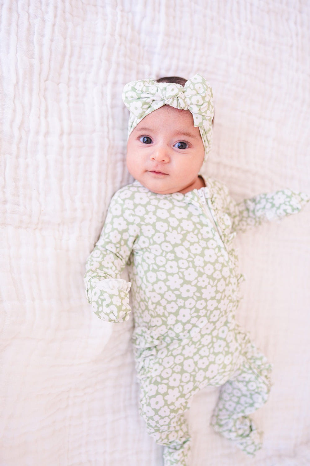 Knotted Headband - Sage Ditsy Floral
