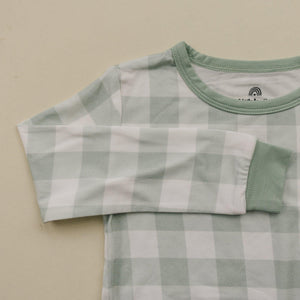 Sage Gingham 2pc Bamboo Pajamas