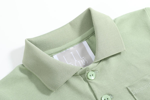 Sage Green Apple Polo Golf Shirt