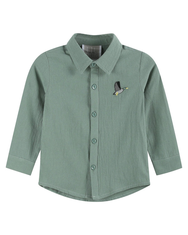 Sage Green Mallard Boys Dress Shirt