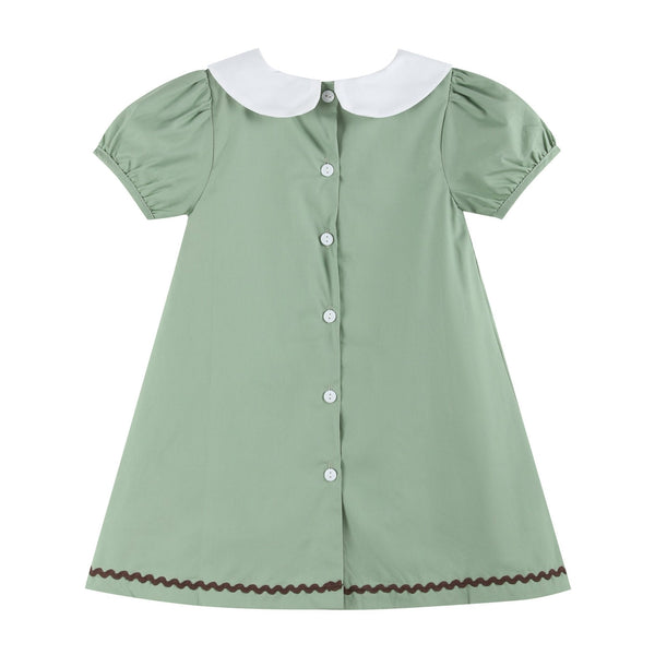 Sage Green Turkey Collared Dress