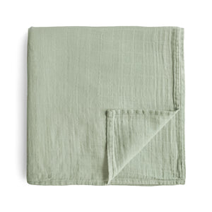 Mushie Organic Cotton Muslin Swaddle Blanket extra soft