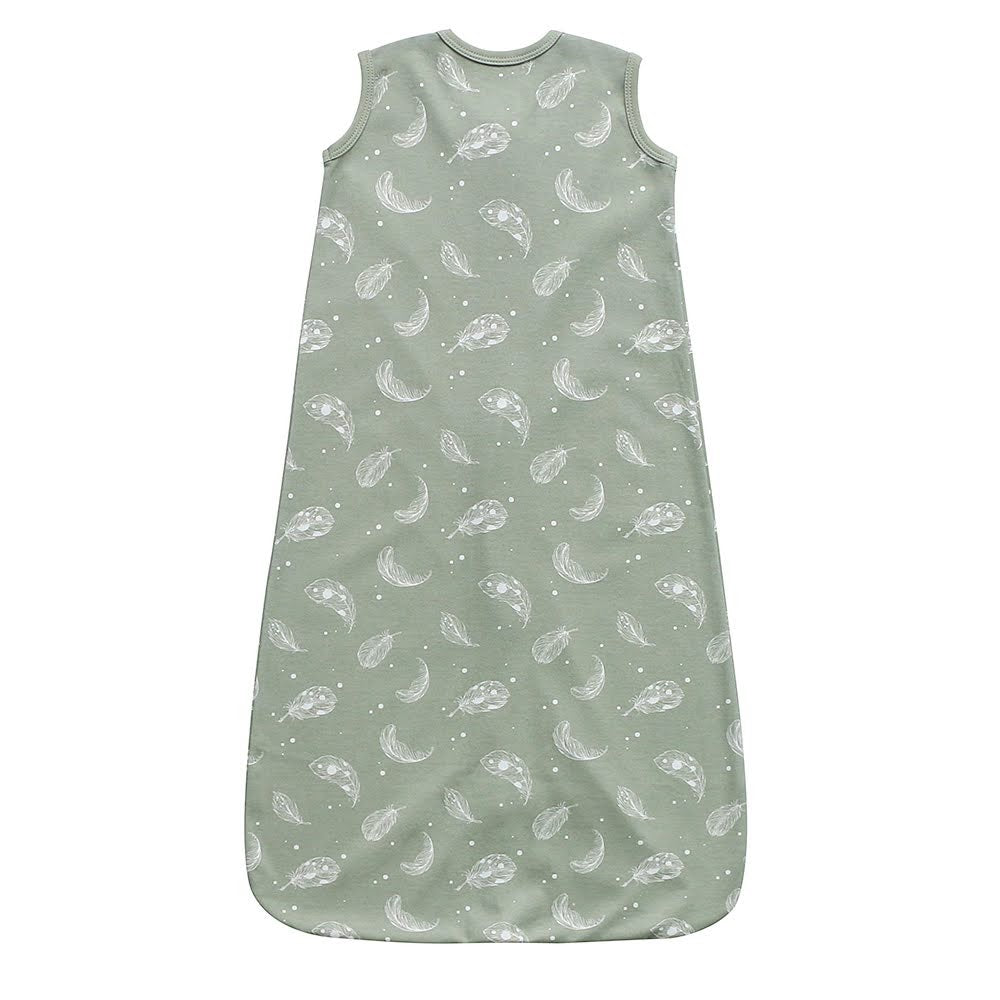 100% Organic Cotton 0.5tog Sleep Sack - Sage Feather