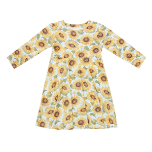 Sammy's Sunflower Swirly Girl Dress