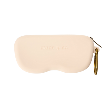 Soft silicone Zip + Go Case in sand color, perfect accessory for babies.