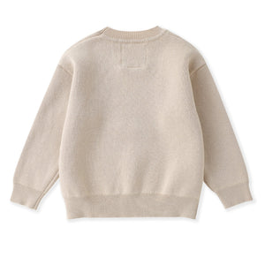 Sand Beige Football Sweater