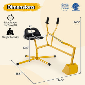 Sand Digger with 2-Handed Controls and Flexible Shovel for 3+ Years Old Kids