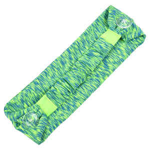 Green & Blue Savior Headbands With Buttons For Masks