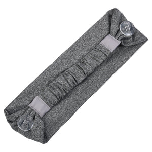 Heather Gray Savior Headbands With Buttons for Masks