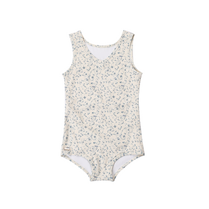Sweetheart 1 Piece Swimsuit in Scandi Floral, UPF protection, eco-friendly recycled material for babies.