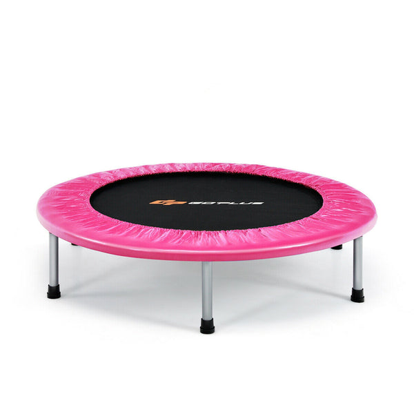 38 Inch Mini Folding Trampoline Portable Leisure Fitness Backboard