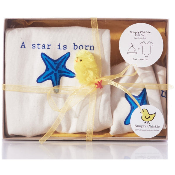 A Star Is Born short sleeve Romper, hat, & Blanket Gift Set