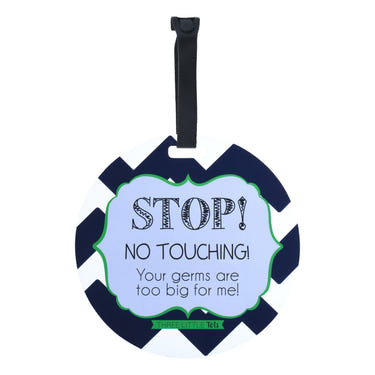Stop No Touching Boy Car Seat Sign Tag
