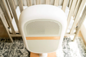 Sereniby Medical-Grade Nursery Purifier with SafeFlow™ Technology for safe and clean sleep environment for babies.