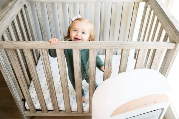 Sereniby Medical-Grade Nursery Purifier with SafeFlow™ Technology for safe and clean sleep environment for babies.