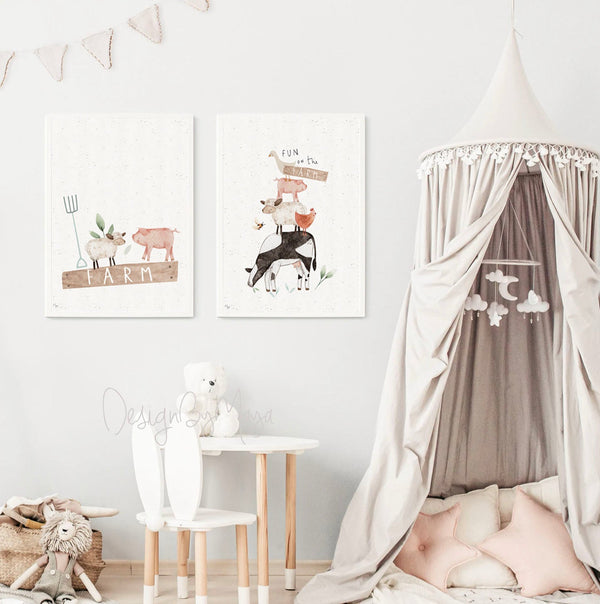 Baby Animals Prints - Luster Paper Nursery Wall Art Prints